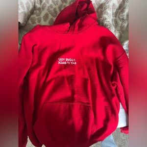 lonely ghost “i love you say it back” mirrored hoodie